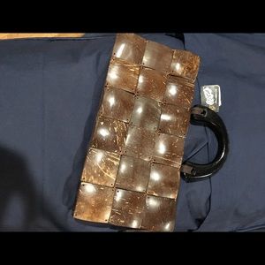 Ladies purse made from coconuts